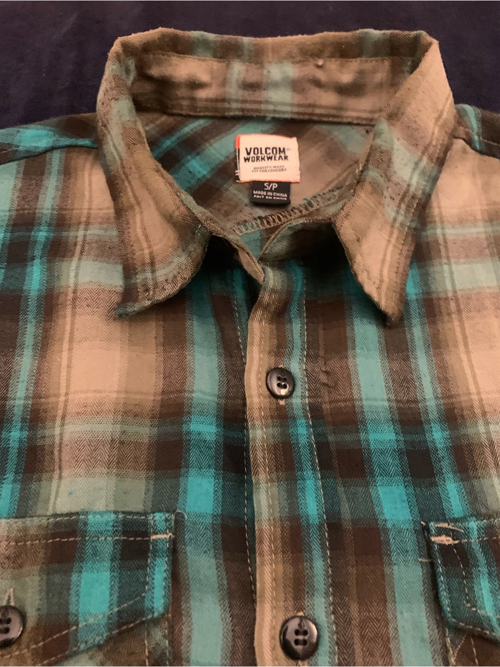 VOLCOM SS Duel Pocketed Plaid Shirt